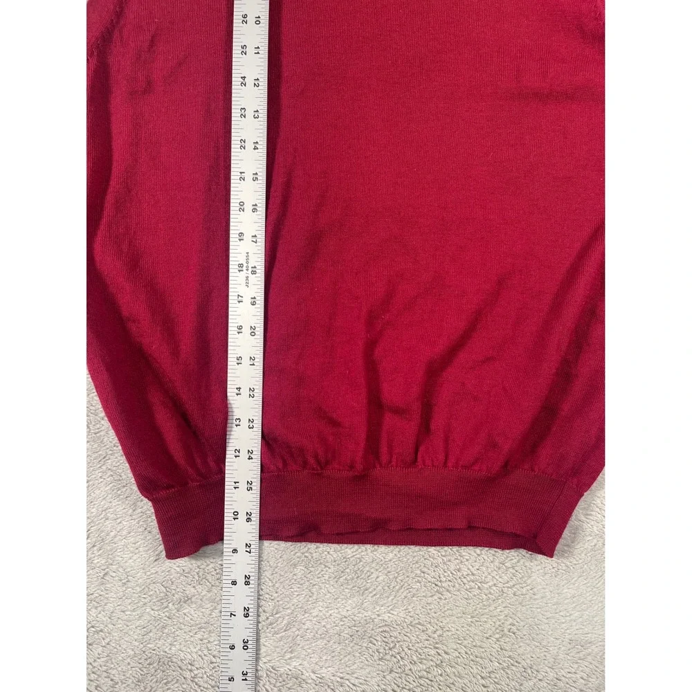 Jos A Bank Traveler Mens XL Merino Wool‎ Sweater Vest Red Sleeveless